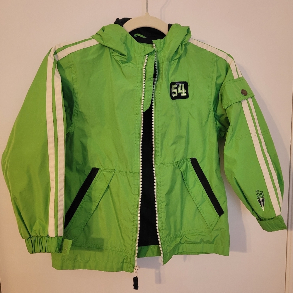 London Fog Green Lightweight Kids Jacket with Hood Size 7